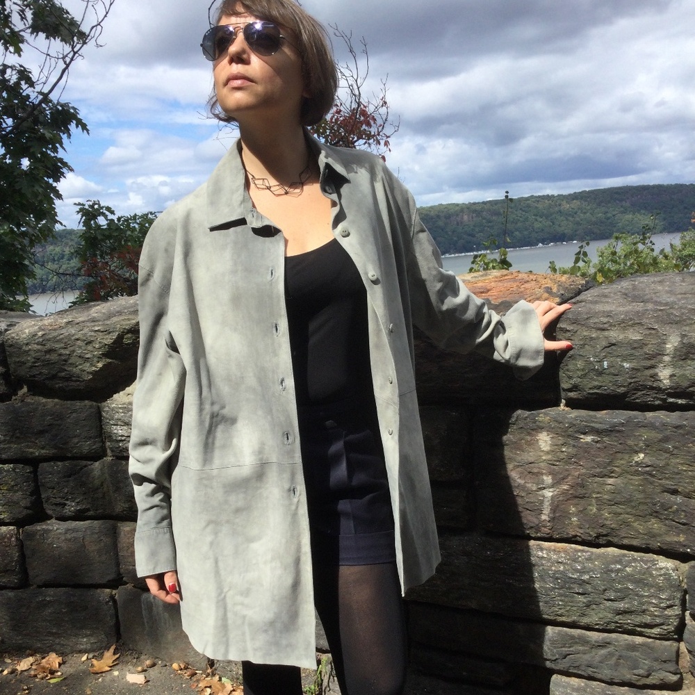 Nigel Preston Gray Suede shirt - jacket size Small NWT